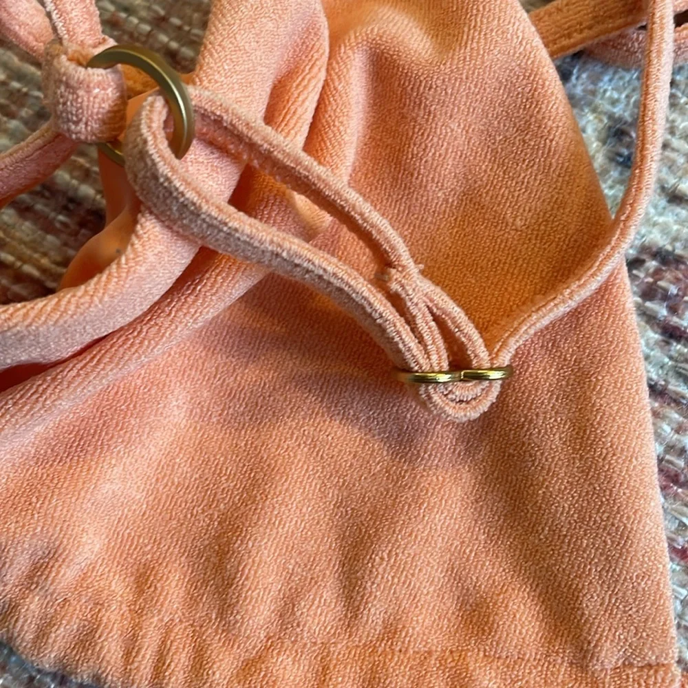 l*space‎ Tangy Terry Brittany Bikini Top Triangle String Tie Size M